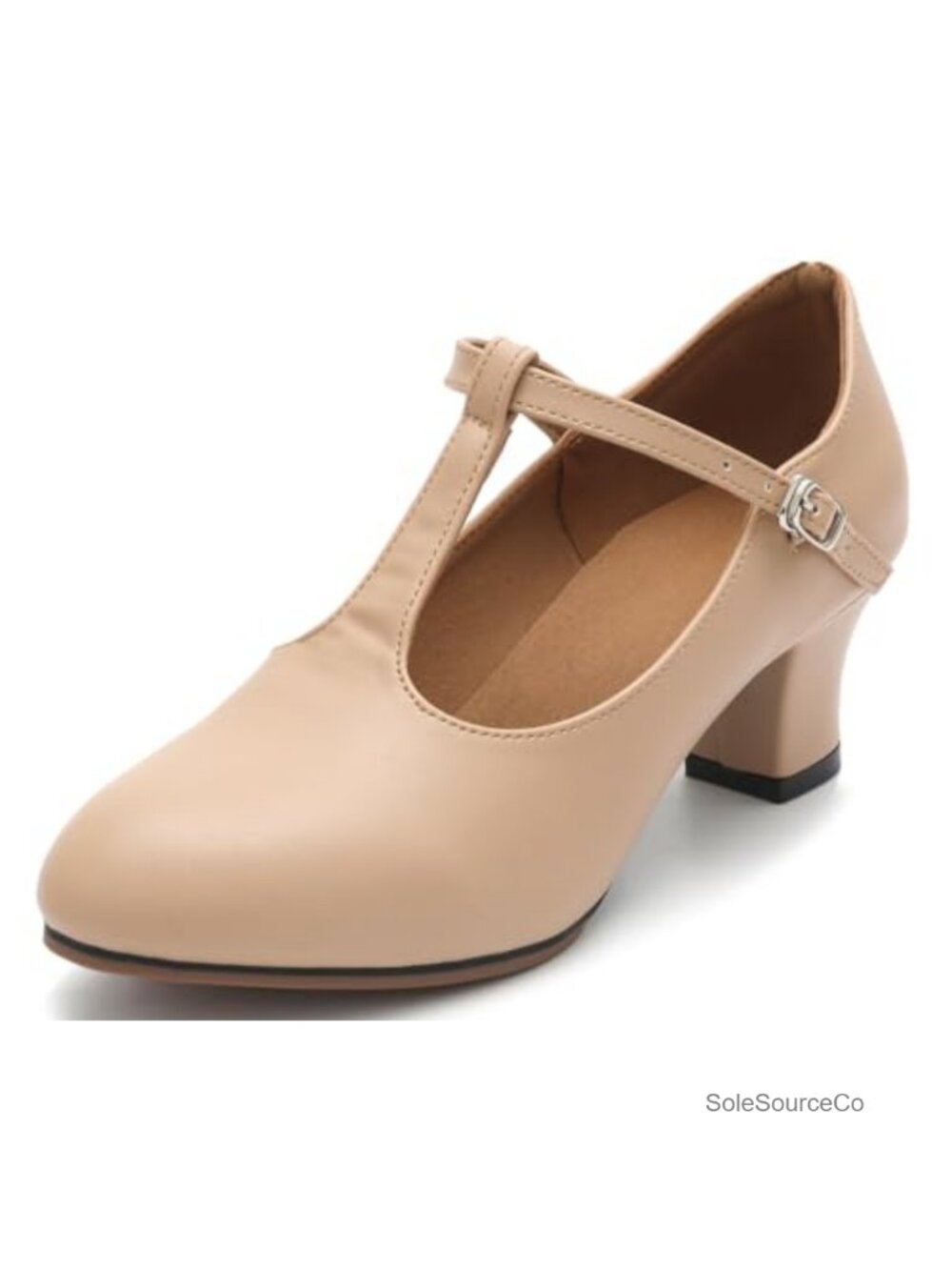 Women's T-Strap Character Dance Shoes Heels 2" PU Latin Salsa Ballroom